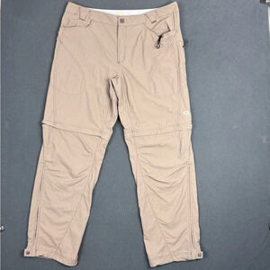 Mountain Hardwear Mens Size XL Nylon Convertible Hiking Outdoor Pants Beige